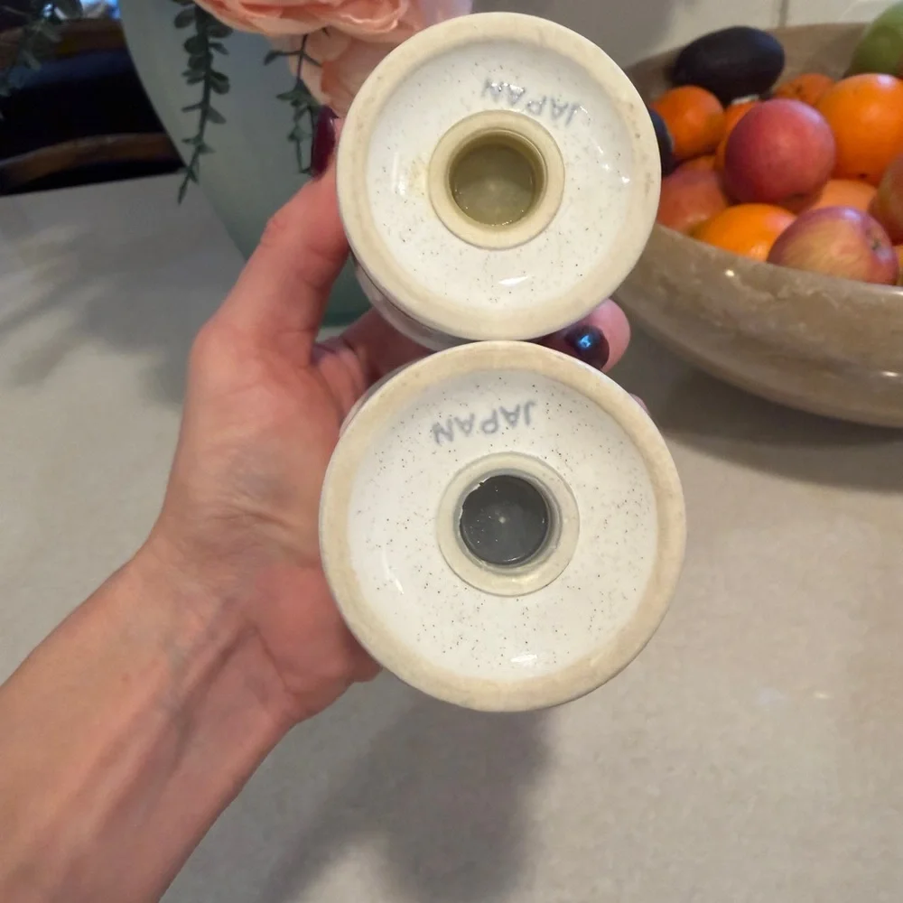 Vintage Savor Vivre ceramic salt and pepper shakers with fruit motif